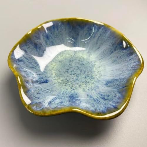 Jewelry Dish Tray - Ceramic Trinket Tray for Rings, Keys, Earrings | Decorative Key Bowl for Women, Gift for Friends, Sisters, Daughter, Mother, Lotus leaf shap, Jewelry Trays (Starry Blue) - Image 2