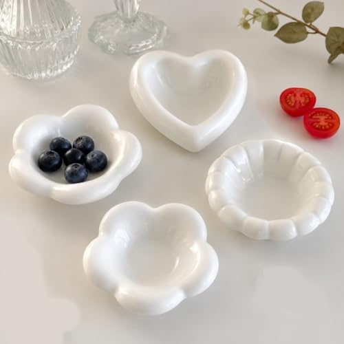 Ceramic Storage Tray White Glazed Catchall for Snacks Jewelry Vanity Countertop Display Decorative Serving Accent Kitch - Image 4