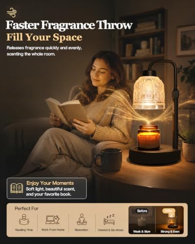 AIFEI Candle Warmer Lamp with Timer, 2/4/8H Auto-Off Candle Lamp, Black - Image 4