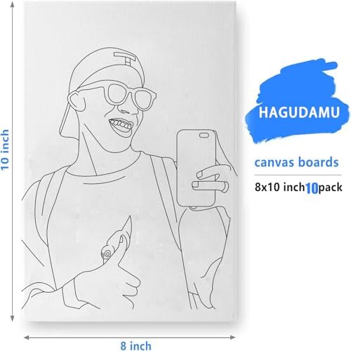 10 Pack Pre Drawn Canvas Boards for Painting for Adults, for Paint Party Favors,Beginner Favor, Paint by kit for Adults(Couple) Sip and Paint kit Date Night - Image 2