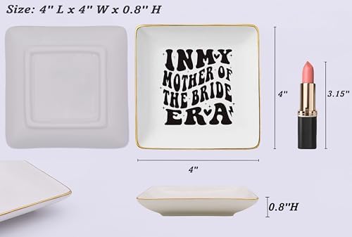 NZY Mother of the Bride Jewelry Tray Trinket Holder Ring Dish - Cute Wedding Gift, Bridal Party Gift, Ceramic - Image 5
