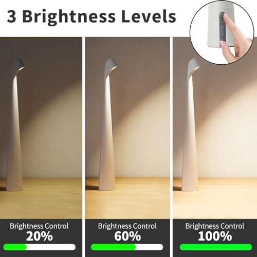 HAPYGI Cordless Rechargeable Reading Metal Table Lamp, 3-Level Brightness - Image 2