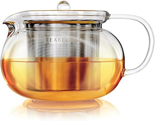 Teabloom Kyoto 2-in-1 Tea Kettle/Tea Maker – Heatproof Glass Teapot with Removable Loose Tea Filter – Tea Connoisseur's Choice by Teabloom