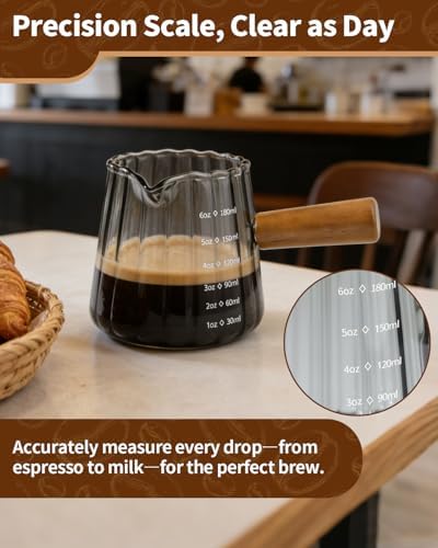 2Pcs 6oz Espresso Cups, V-Spout Espresso Shot Cups, Espresso Accessories - Image 4