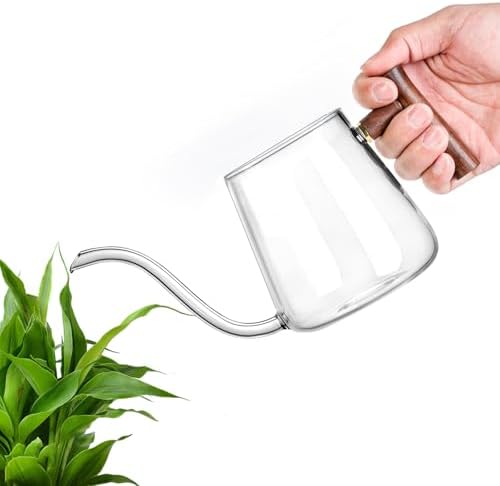 Watering Can Indoor Plants, 27 OZ Glass Watering Can, Long Curved Spout - Image 6