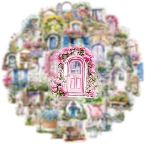 50PCS Garden Stickers Aesthetic PET Sticker Garden Flower wall Decal Waterproof Decorative Decals for Scrapbook DIY Crafts Album Bullet Journal Planner Water Bottles Laptop Phone (Garden Sticker) - Image 3