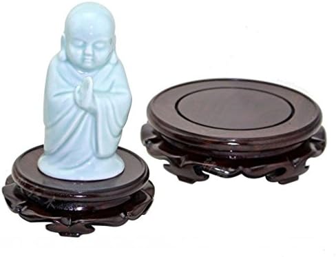 GOLDY&WENDY Rosewood Flat Circular Display Stand (2.6" Inside Diameter, 1 Pack) - Image 3