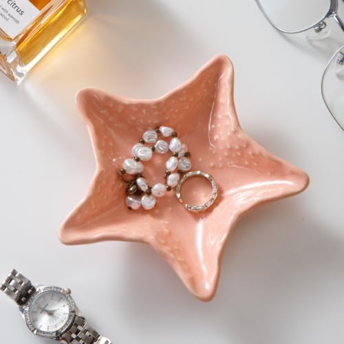 Jewelry Dish Decorative Ring Tray, Ceramic Small Cute Trinket Tray 4.92" by Tuioyoc