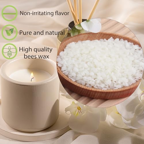 Oligar Complete Candle Making Kit, Candle Making Supplies for Adults,Beginners, Including Bees Wax, Pouring Pot, Candle Wicks, Wick Clips, Rubber Pads, Stirring Spoon, Instructions - Image 4