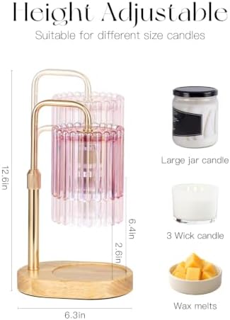 Candeldo Candle Warmer Lamp with Timer: Pink Wax Melt Warmer - Image 3