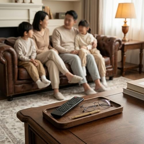 muso wood Walnut Serving Tray Solid Wood Tray, 11.8 x 5 inch - Image 2