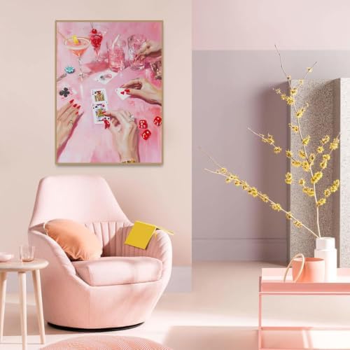 Pink Poker Diamond Art Kits for Adults Diamond Painting Kit for Beginner - Image 3