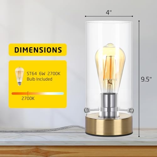 Table Lamp for Bedroom Living Room, Bedside Modern Nightstand Lamp - Image 2