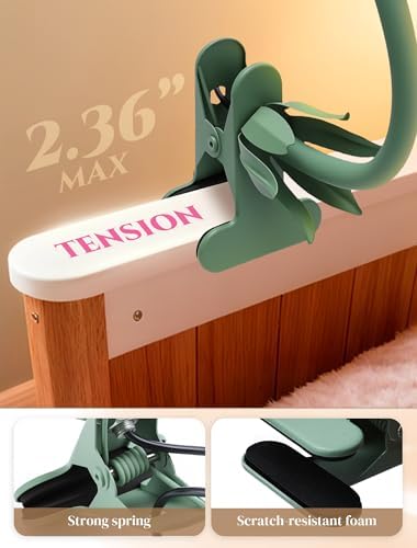 Clip On Flower Lamp for Bedroom, Aesthetic Bedside Reading Light with Flexible Gooseneck, 3 Color Modes Cute Desk Lamp Decor for Dorm Room, Headboard, Nightstand and Home Office - Image 4
