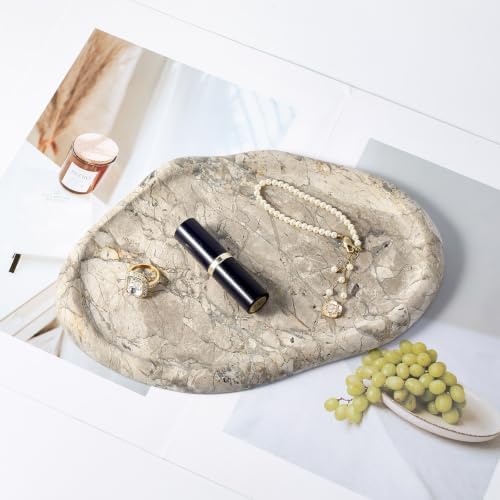 Koville Marble Vanity Tray for Bathroom, Cloud Shape Stone Key Tray - Image 7