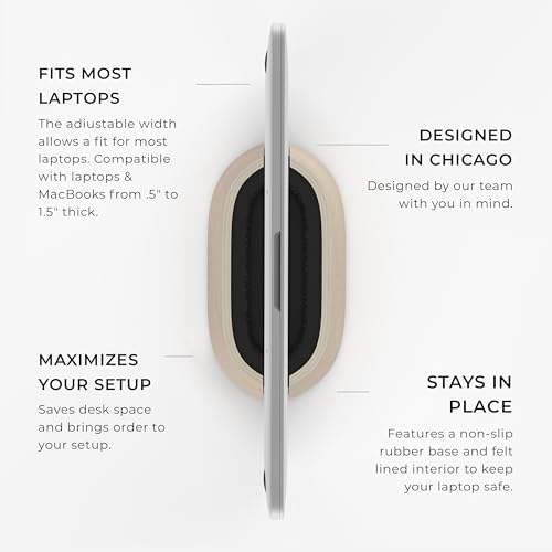 HumanCentric Vertical Laptop Stand in Maple Wood, Adjustable - Image 3