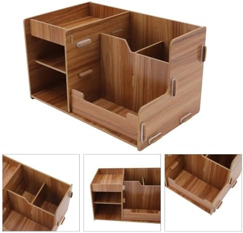 Wooden Desktop Organizer Shelf 9.5x5.5x5.1 Inch – Multi-Layer Tabletop Storage Box for Home Office, Study, Space Saving Design - Image 5
