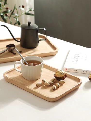 Bamboo Bathroom Tray,Suitable for the Bathroom,Kitchen,Breakfast Tray and Decorative Tray(11.02 in * 7.48in) - Image 5