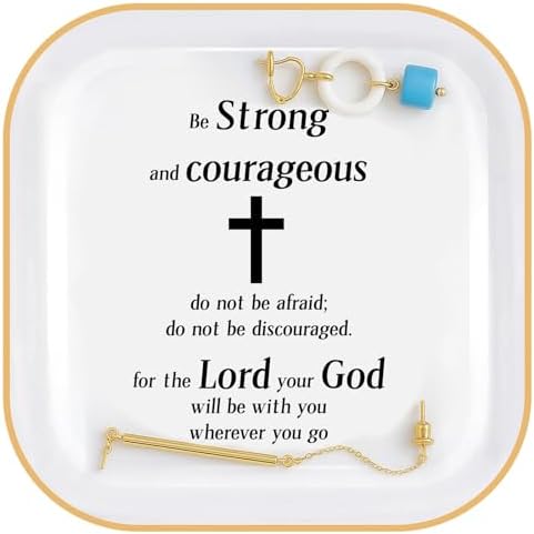 Christian Gifts for Women Bible Verse Ring Dish Religious Gift Trinket Tray by PUDDINGCABIN