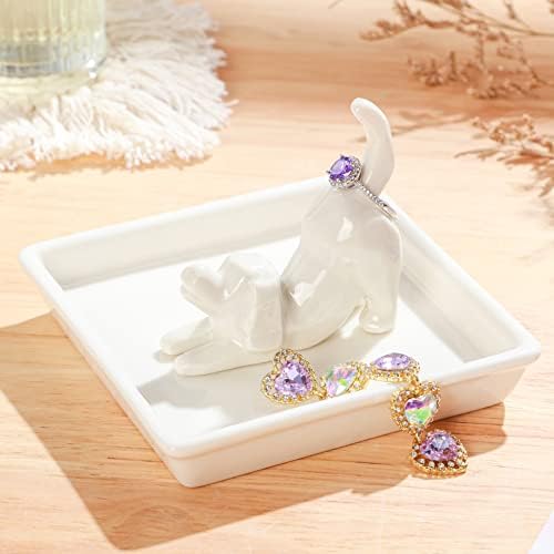 PUDDING CABIN Dog Mom Gifts for Women, Dog Ring Holder Dish Jewelry Holder, Dogs Lover Gift for Women Friends Female Mom Grandma Aunt as Mothers Day Birthday Wedding Christmas Gift - Image 2