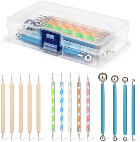 Amrules 14Pcs Double-Ended Stainless Steel Dotting Tools with Multiple Size by Amrules