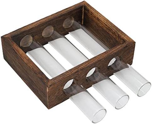 GLOGLOW Plant Propagation Station,Tiered Hydroponic Planters Pots with Wooden Stand and Glass Test Tubes, Home Decoration Vase and Gifts for Women Mom Plant Lovers Unique - Image 3