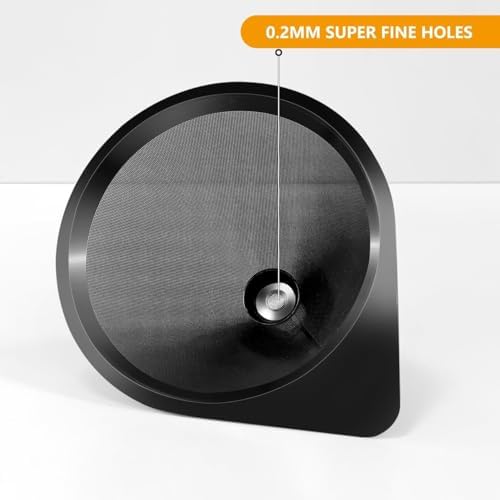 LHS Pour Over Coffee Dripper Reusable Coffee Filter Paperless Coffee Filter Stainless Steel Pour Over Coffee Maker Cone Coffee Dripper for 1-2 Cup,Black - Image 3