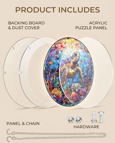 Acrylic Jigsaw Puzzle Suncatcher - Ocean Turtle - Image 5