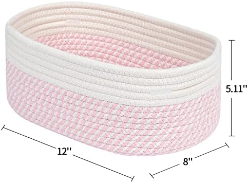 CubesLand Rectangle Woven Cotton Rope Storage Basket for Organizing - Image 6
