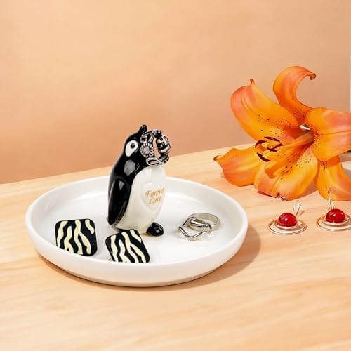Penguin Ring Holder for Jewelry "Forever Love" Gifts for Wife/Girlfriend - Image 2