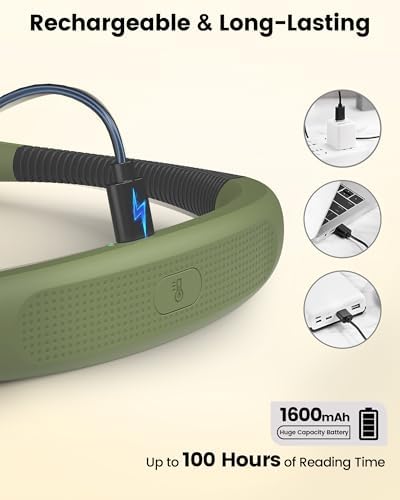 Glocusent Bendable Neck Light, 100 Hours Reading Light for Book Lover Gifts - Image 4