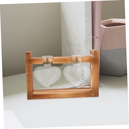 Desktop Hydroponic Vase Wooden Stand for Water Propagation Modern Aesthetic Plant Terrarium for Indoor Decoration for Air Plants and Flower Displays - Image 4