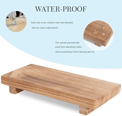 Wood Bathroom Tray Farmhouse Decor Kitchen Soap Holder, 10"x4.5" Brown - Image 4