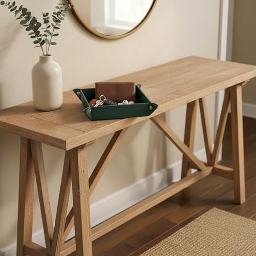UnionBasic Small Valet Tray, Jewelry Tray for Rings Watches Earrings, Entryway Catchall Caddy for Coins Keys Change, Nightstand Bedside Valet Holder, Trays for Electronic Gadgets, Lychee Dark Ivy - Image 6