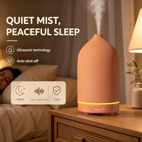 Gooamp 200ML Ceramic Essential Oil Diffuser for Home, Stone Diffuser - Image 5