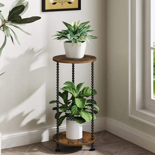 YINMIT 2 Tier Plant Stand Indoor, Small Corner Plant Stand, 23.2" Tall - Image 5
