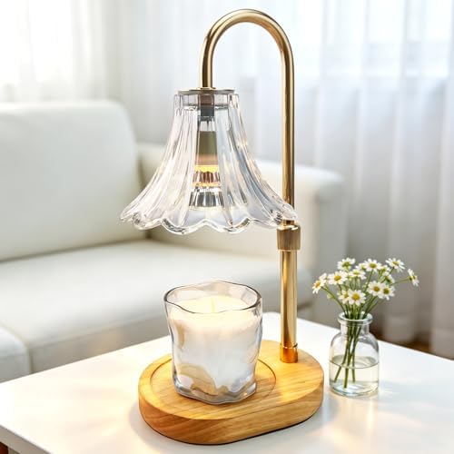 Banbanda Candle Warmer Lamp with Timer: 2026 Mothers Day Gifts for Women, Adjustable Candle Warmer with 2 Bulbs, Flower Candle Lamp for House Warming Room Decor by Banbanda