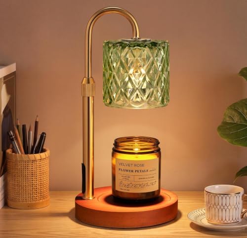 Candle Warmer Lamp with Timer, Birthday Gifts for Women, Room Decor, Green by Innqoo