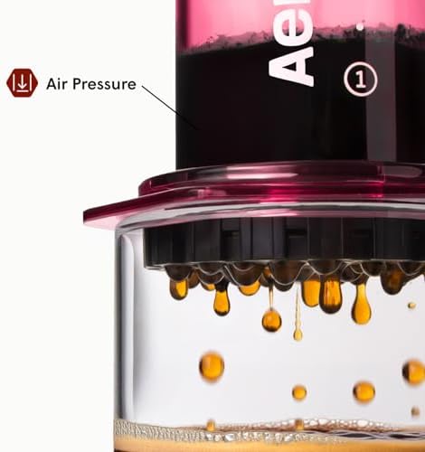 AeroPress Clear Pink Coffee Press, French Press, Pour-Over & Espresso Style - Image 4