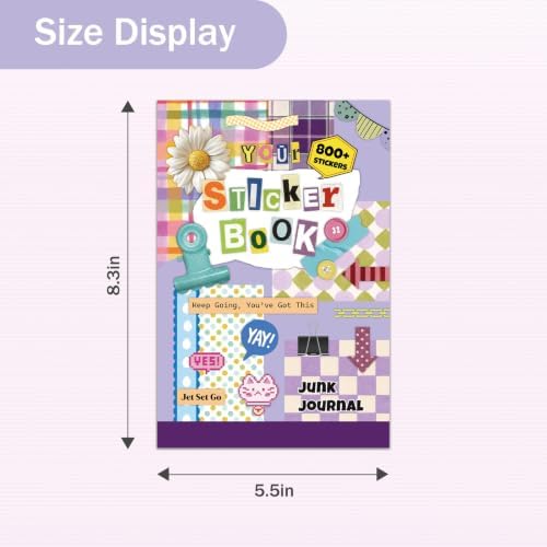 PRSTINCOL Vintage Sticker Book 42 Pages 800 Plus Stickers Mixed Designs - Image 3