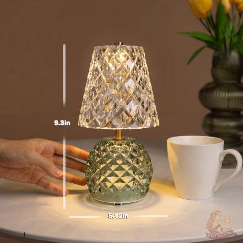 MJ PREMIER Rechargeable Table Lamp Cordless Mushroom Lamp with Timer Green - Image 2