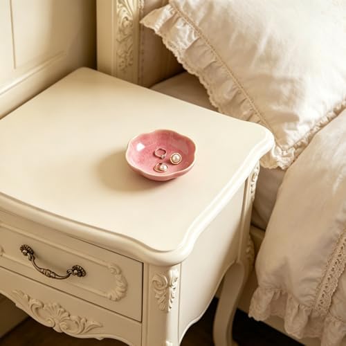 Ceramic Jewelry Tray, Ring Holder Floral Trinket Bowl for Women - Image 4