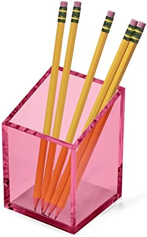 OfficeGoods Acrylic Pen and Pencil Holder, Pink - Image 4