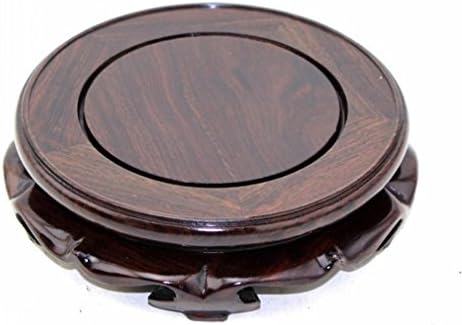 GOLDY&WENDY Rosewood Flat Circular Display Stand (2.6" Inside Diameter, 1 Pack) by GOLDYWENDY