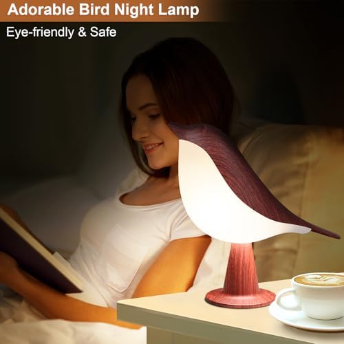 VoMii Bird Desk Lamp, Small Table Lamp Cordless Touch Dimmable Night Light with 3 Color Temperature, Rechargeable Decorative Lamps for Bedroom Bedside Nightstand, Desk Decor, Bird Gifts - Image 4