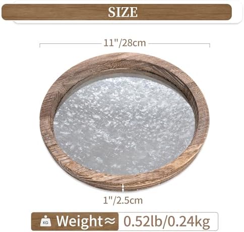Hanobe Round Wood Candle Holder Trays, Coffee Table Decor for Centerpieces - Image 4