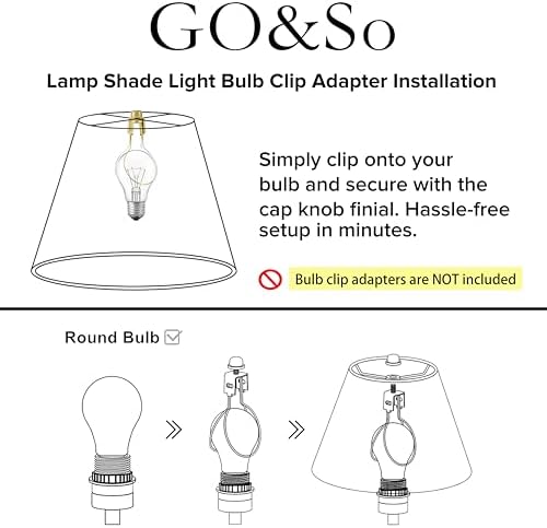 GO&SO Small Mini Lamp Shades Set of 2,5"×9"×6.4" Gray Bell Shade Replacment - Image 2