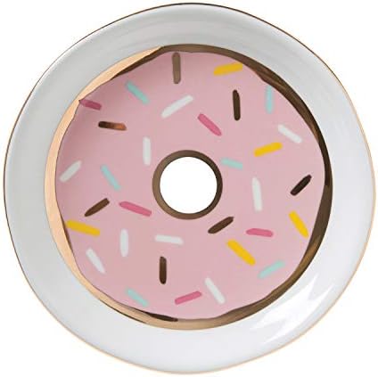 Creative Brands Slant Collections - Ceramic Shaped Trinket Tray, 4.5-Inches, Donut by SlantCollections