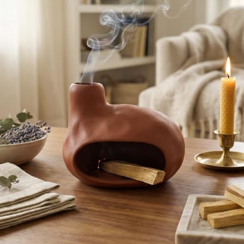 CEREMONY Palo Santo Holder -Mini Ceramic Incense Holder for Palo Santo and Sticks - White Sage Holder for Meditation Decor - Image 2