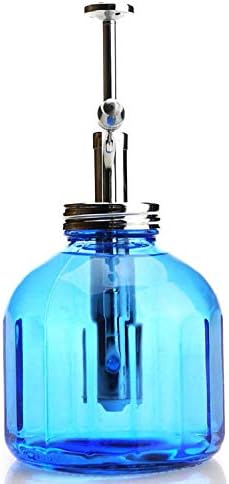 Plant Mister- Blue Color Glass Bottle & Brass Sprayer (Chrome) - Image 4